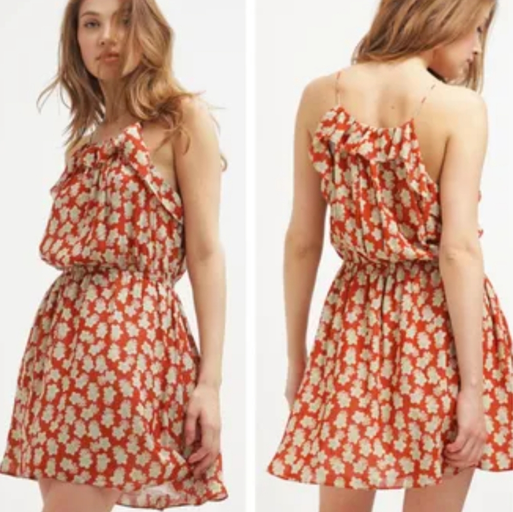 ❤️ SCOTCH & SODA PARADISE COVE RUFFLED FLORAL MINI DRESS, 2